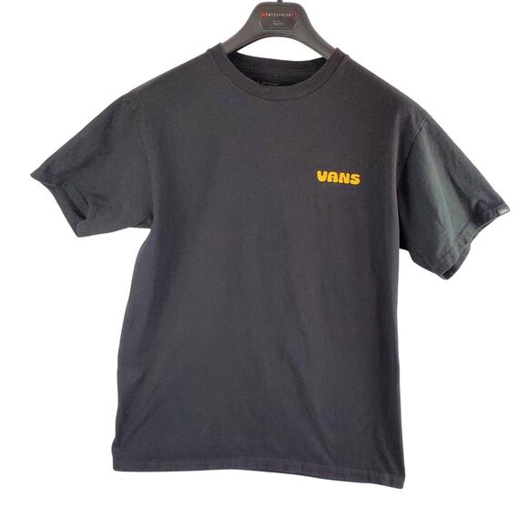 Vans T Shirt Mens Medium Classic Fit Graphic Print Black Mushroom UFO Tee Casual - Picture 1 of 8